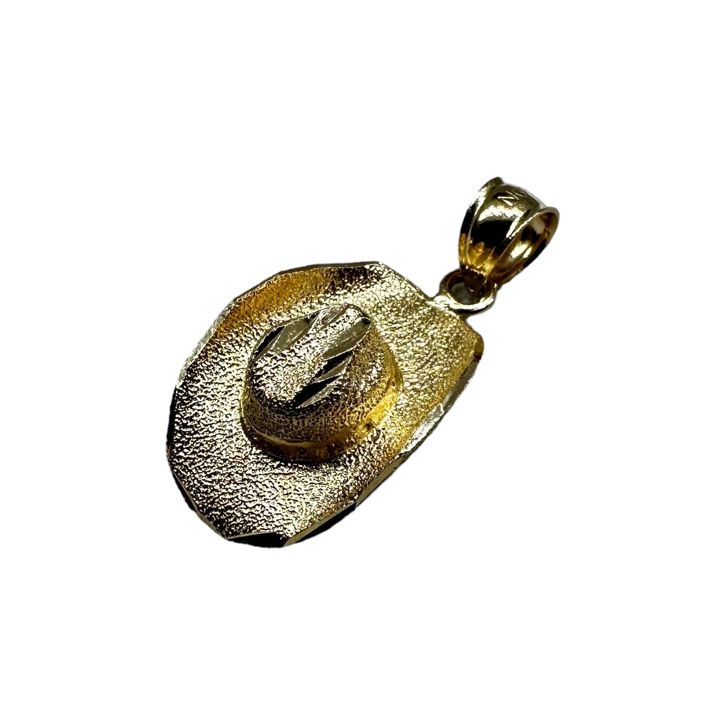 14K Gold Cowboy Hat Pendant