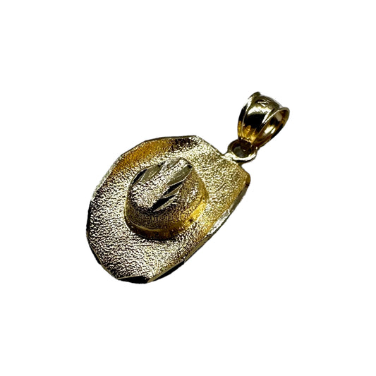 14K Gold Cowboy Hat Pendant