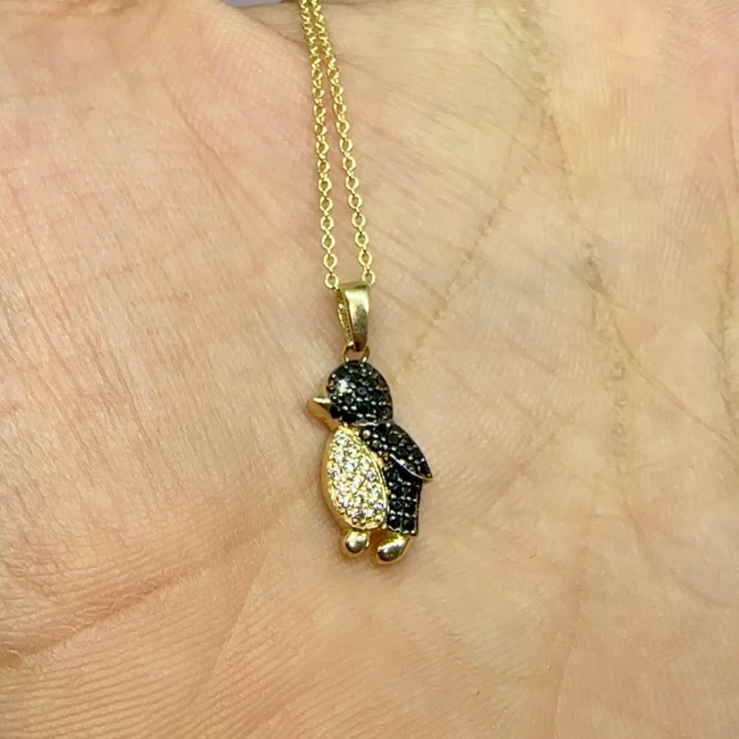 14K Gold PENGUIN Pendant