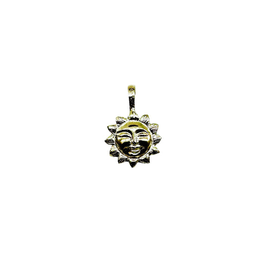 14K Gold Sun Pendant